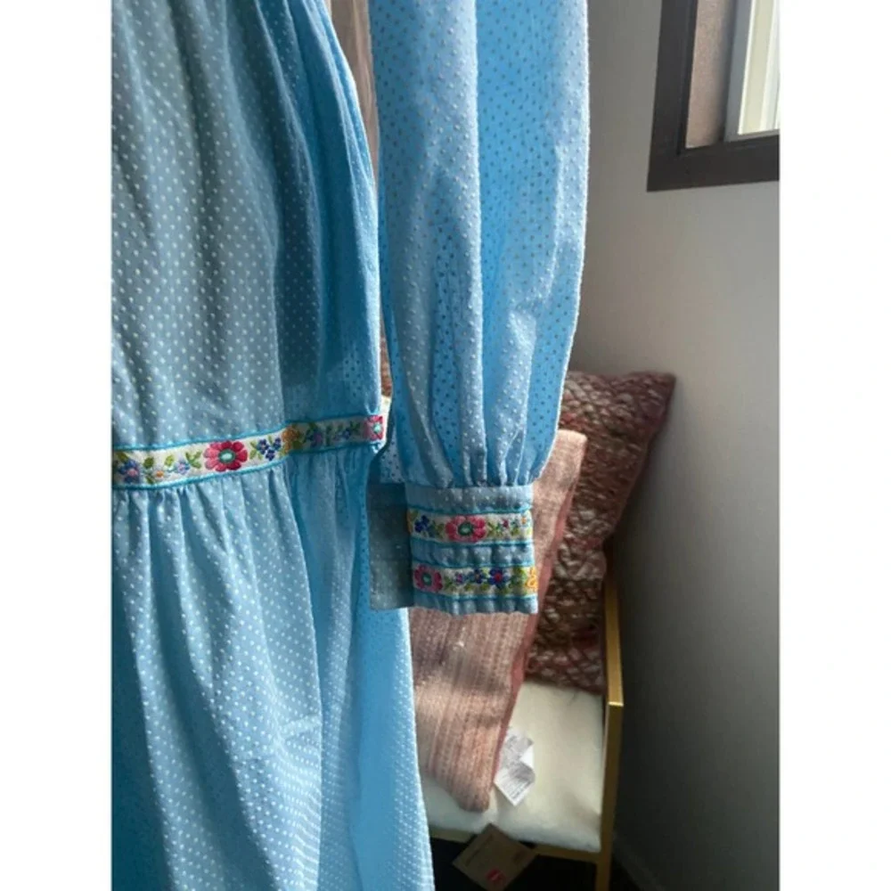 Vintage Prairie Dress, Ruffled teired, Ribbon Trim, Cottage Core - Picture 5 of 8